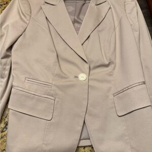 The Limited Women's Single-Button Blazer and Pants Suit in Light Beige